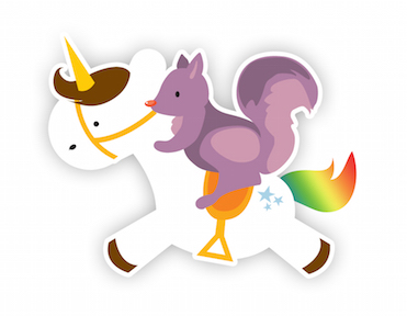 TalentBin: purple squirrel riding a unicorn